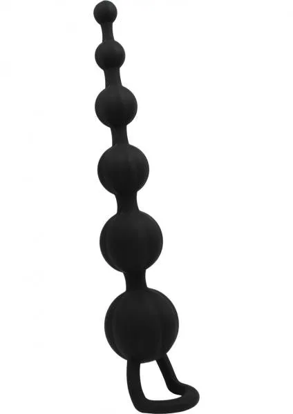 Adam Eve Butt Beads Silicone Waterproof Black Adam Eve Toys Anal