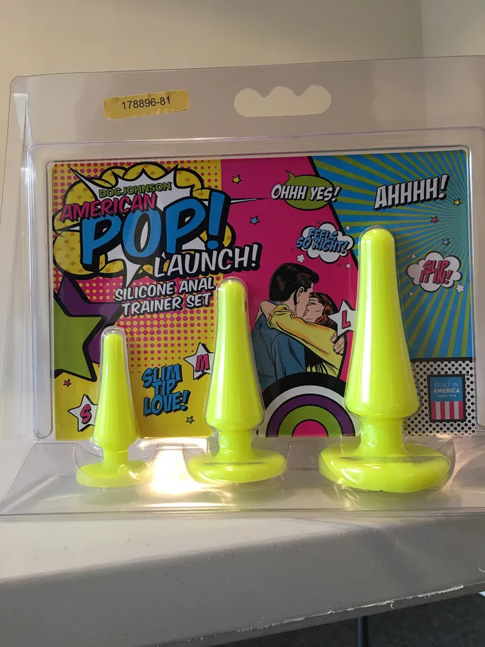 Anal Adult Time NZ American Pop Launch Silicone Anal Trainer Set Yellow