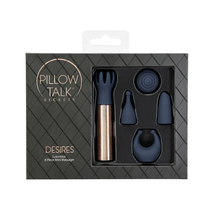 Anal BMS Factory Pillow Talk Secrets Desires 6 Piece Massager Set Black