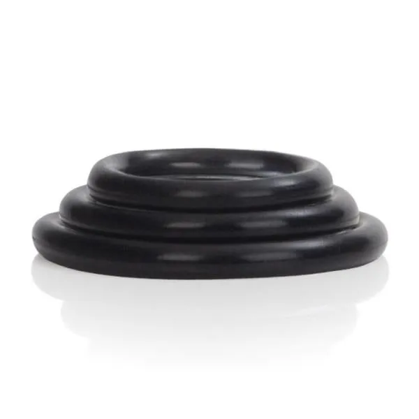 Anal Cal Exotics Silicone Support Rings Black 3 Pack