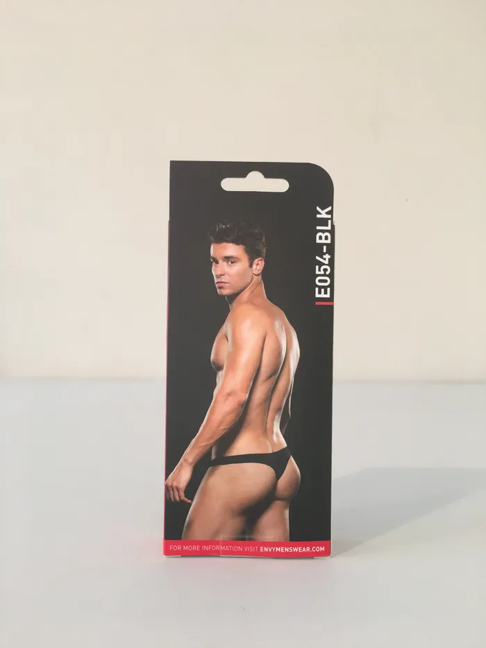 Anal Envy Microfiber Low Rise Thong LXL Stripe Black Adult Time NZ