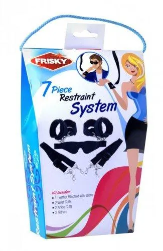 Anal Frisky Frisky 7 Piece Restraint System Black