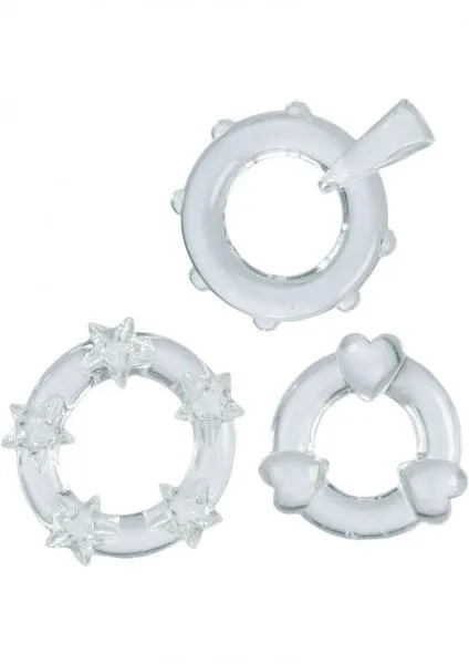 Anal Seductucom Magic C Rings Set Of 3 Clear