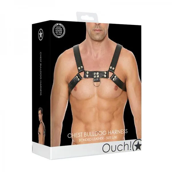 Anal Shots Ouch Chest Bulldog Harness LXl Black