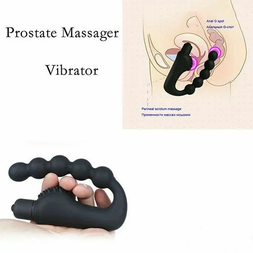 Anal Vibrating Male Prostate Massager Beads Anal Butt Plug Dildo Vibrator Sex Toy free lub Lovetwoo