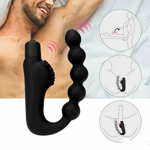 Anal Vibrating Male Prostate Massager Beads Anal Butt Plug Dildo Vibrator Sex Toy free lub Lovetwoo
