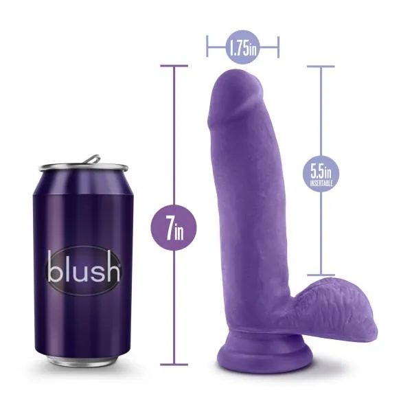 Blush Au Naturel Bold Pleaser 7 Inches Dildo Purple Dildos