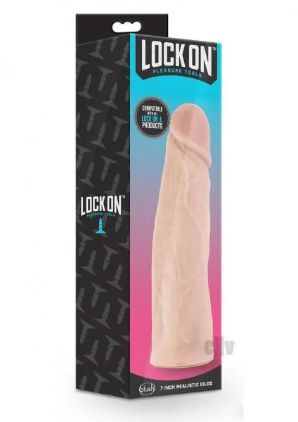 Blush Female Sex Toys Lock On Realistic Dildo 7 Vanilla