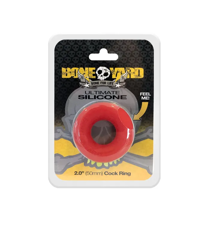 Boneyard Male Sex Toys Ultimate Silicone Cock Ring Red