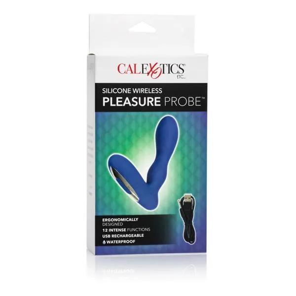 Cal Exotics Anal Silicone Wireless Pleasure Probe Blue Prostate Massager