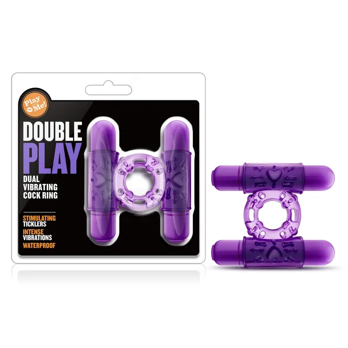 Couples Play With Me Play With Me Double Play Dual Vibrating Cock Ring Purple