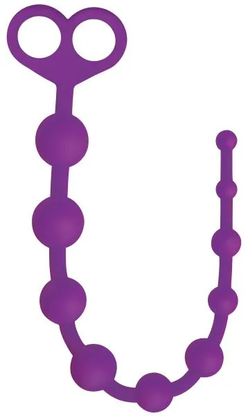 Curve Novelties Male Sex Toys Gossip Perfect 10 Silicone Anal Beads Violet