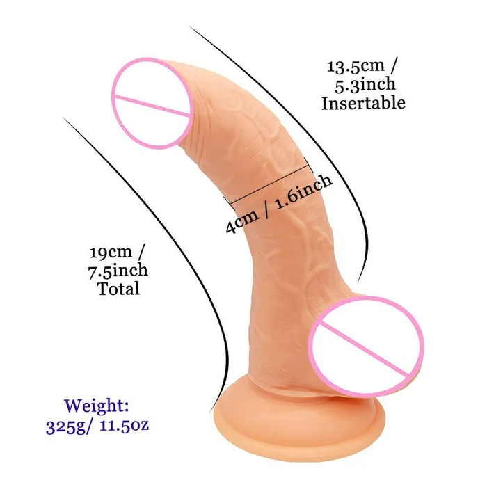 Dildo Gspot Curved Upturned OOTYEMO Female Sex Toys