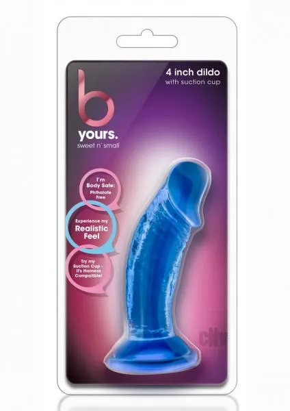 Dildos Blush B Yours Sweet N Small 4in Dildo W Suction Cup Blue