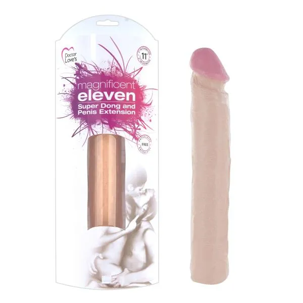 Dildos Deeva Magnificent Eleven Super Dong Penis Extension 11 Inch Beige