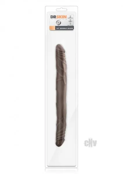 Dildos Dr Skin Double Dildo 14 Chocolate Blush