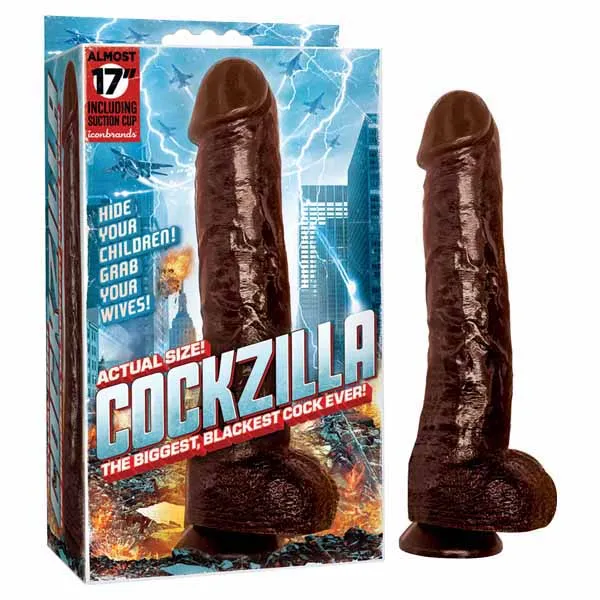 Dildos Icon Brands Cockzilla Black 43 cm 17 Dong