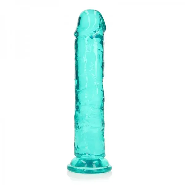 Dildos Seductucom Realrock Crystal Clear Straight 8 In Dildo Without Balls Turquoise