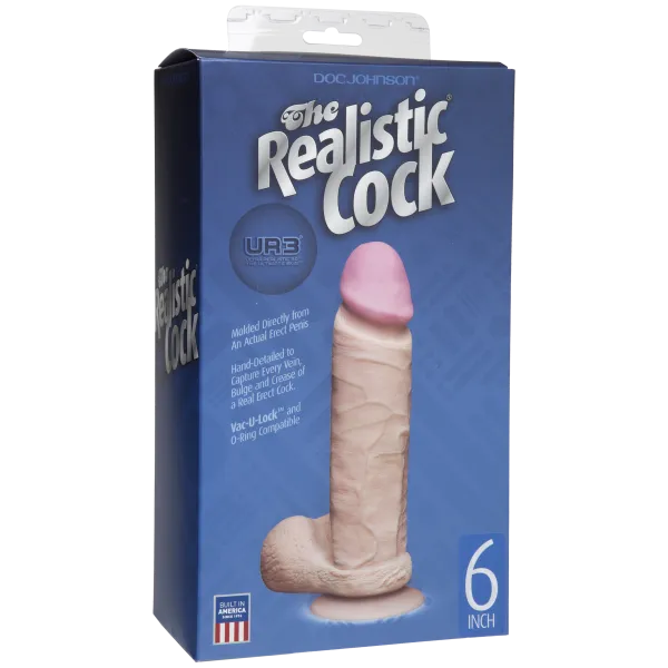 Doc Johnson Dildos The Realistic Cock Ultraskyn 6 Inch Beige