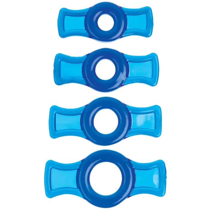 Doc Johnson Male Sex Toys TitanMen Cock Ring Set Blue