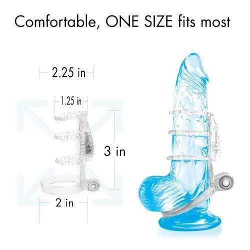 Doctor Loves Zinger Dual Vibrating Sleeve Clear Doctor Love Male Sex Toys