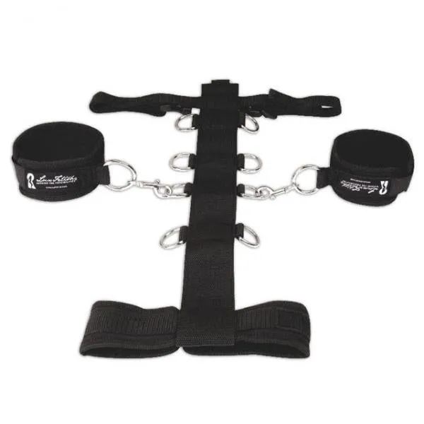 Electric Eel Lux Fetish Adjustable Neck Wristraint Set Black Anal