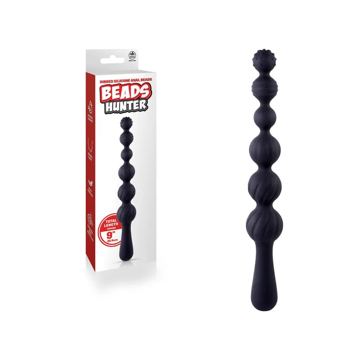 Excellent Power Anal Beads Hunter Black Black 229 cm Anal Beads