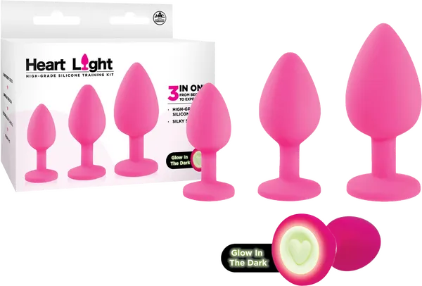 Excellent Power High Grade Silicone Training Kit 3in1 Pink Anal