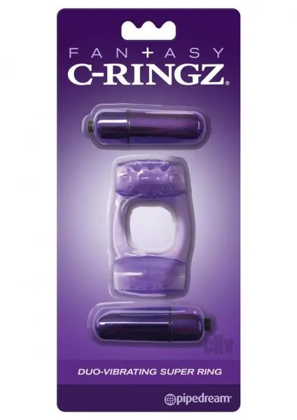 Fantasy C Ringz Duo Vibrating Super Ring Purple Pipedream Male Sex Toys