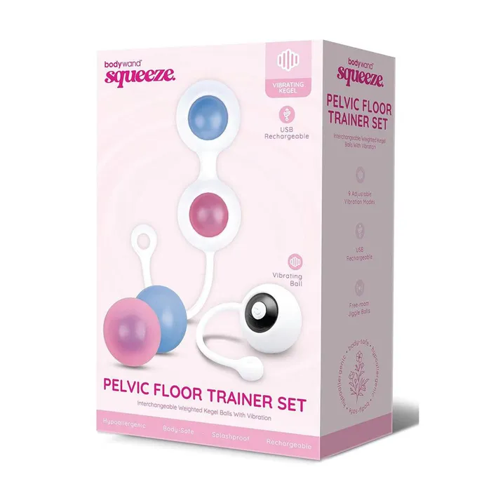 Female Sex Toys Bodywand Bodywand Squeeze Pelvic Floor Trainer Set USB Rechargeable Weighted Vibrating Kegel Set