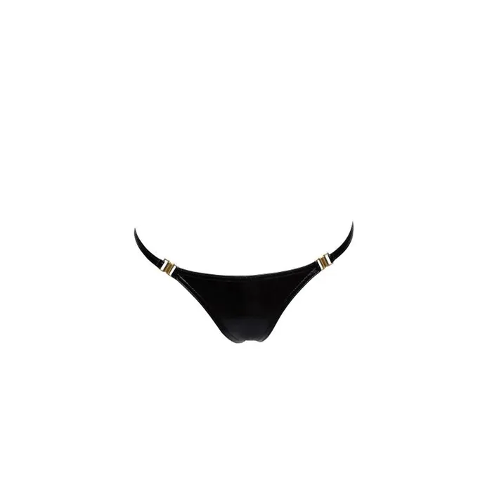 Female Sex Toys Noir Power Wetlook Panty w Gold Clasp