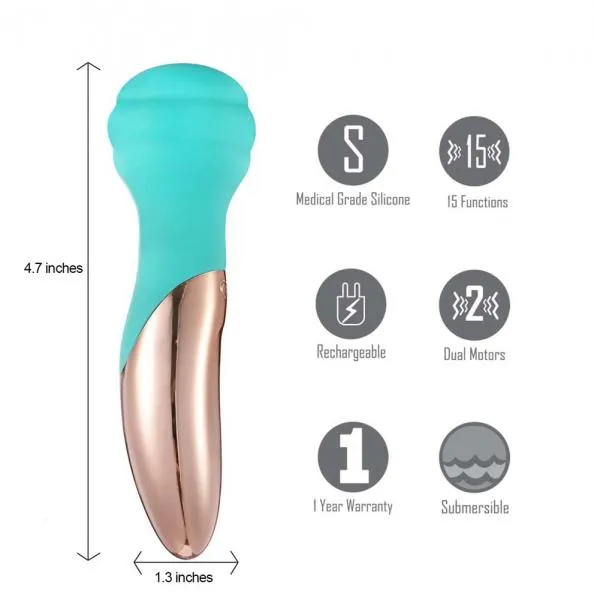 Female Sex Toys Seductucom Kali Dual Motor Rechargeable Vibrating Mini Wand