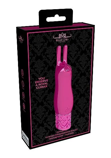 Female Sex Toys Seductucom Royal Gems Elegance Pink Rechargeable Silicone Bullet