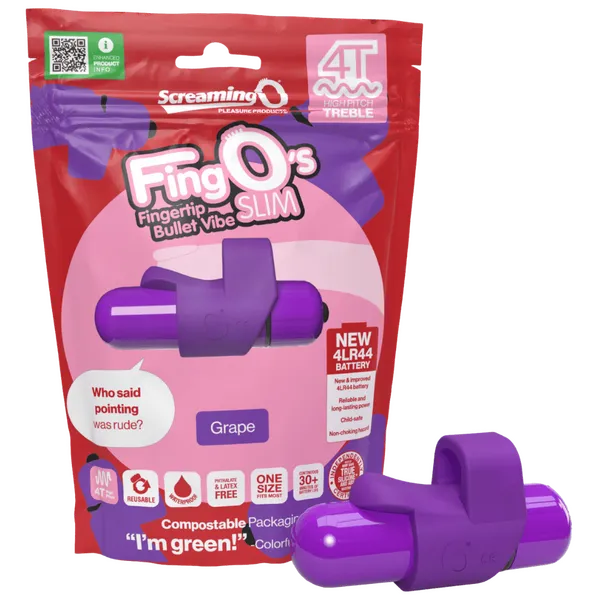 FingOs Slim 4T High Pitch Treble Grape Screaming O Female Sex Toys