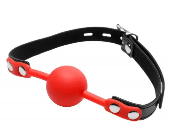 Frisky Male Sex Toys Silicone Comfort Ball Gag Red