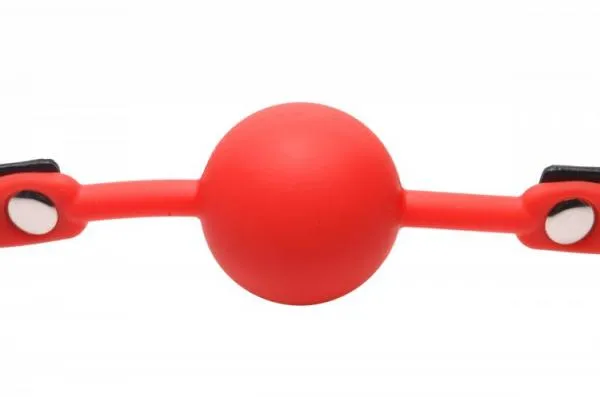 Frisky Male Sex Toys Silicone Comfort Ball Gag Red