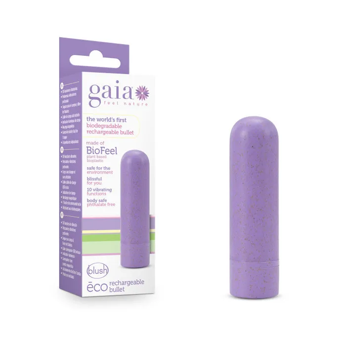 Gaia Eco Rechargeable Bullet Lilac Purple USB Rechargeable Bullet Blush Novelties Female Sex Toys