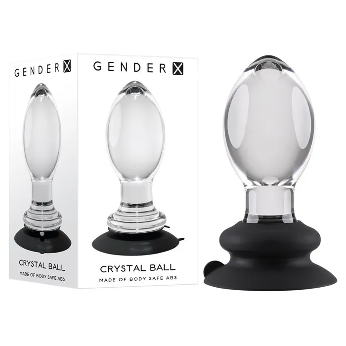 Gender X Crystal Ball Clear Glass 136 cm Butt Plug with Suction Base Gender X Anal