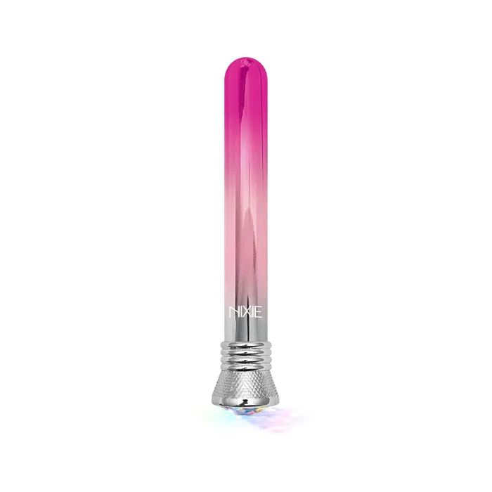 Global Novelties llc Vibrators Nixie Jewel Ombre Classic Vibe 10 Function Pink Glow wstorage bag