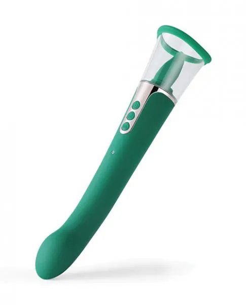 Honey Play Box Succion Sucking G Spot Vibrator 3 Function Green Vibrators