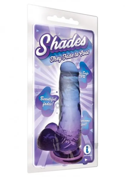 Icon Brands Dildos Shades Gradient Dong Jelly Med BluVio