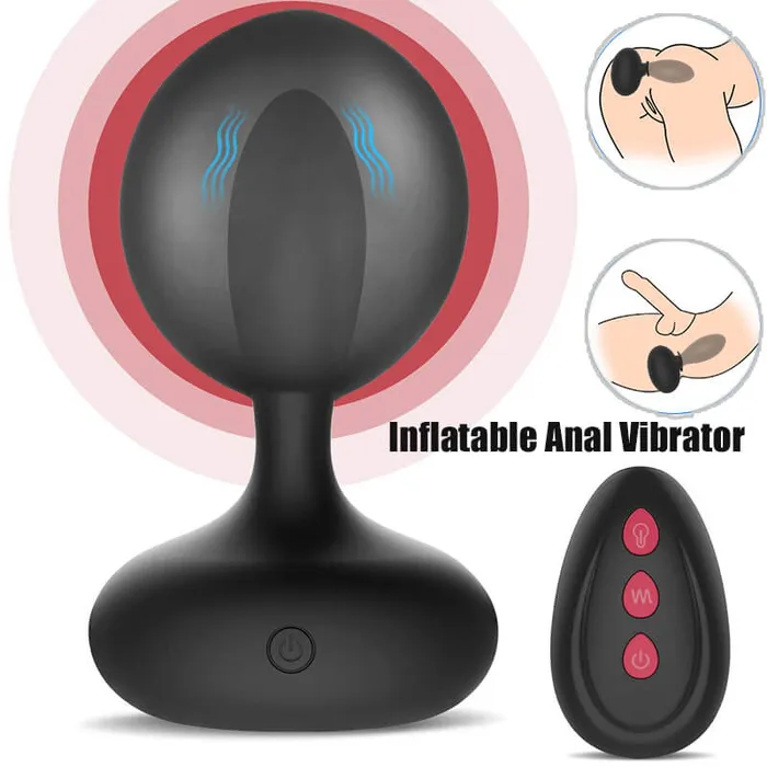 Inflatable Wireless Control Size Anal Plug OOTYEMO Male Sex Toys