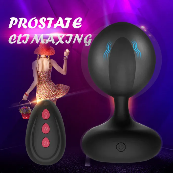 Inflatable Wireless Control Size Anal Plug OOTYEMO Male Sex Toys