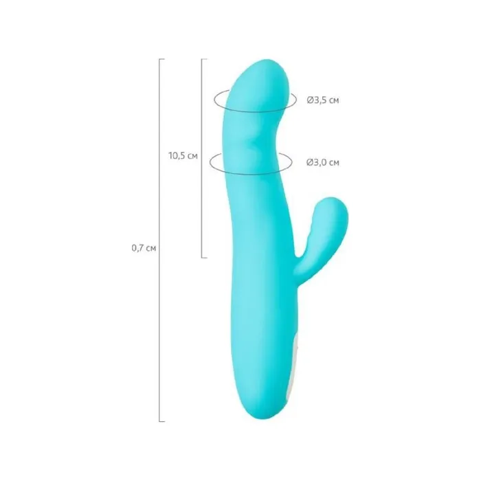 JOS Vibrators Rotating Shaft Rabbit Vibrator Merry Swirl Blue