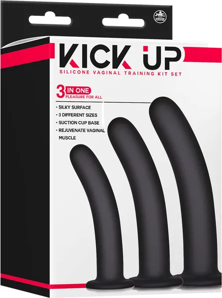 Kick Up Silicone Vaginal Training Kit Black Nanma Anal