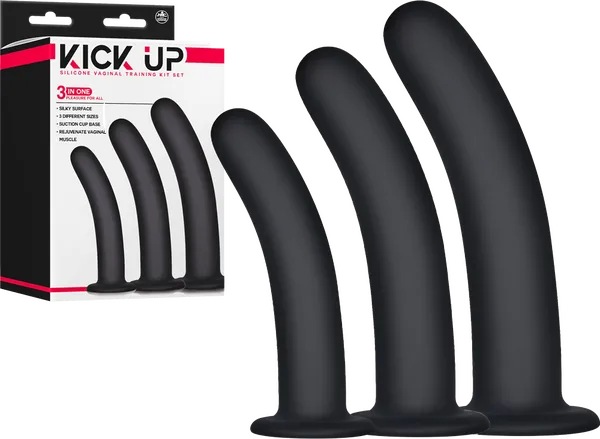 Kick Up Silicone Vaginal Training Kit Black Nanma Anal