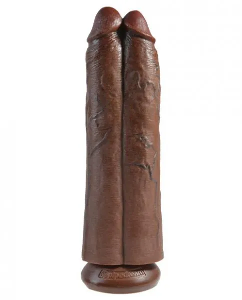 King Cock 11 Two Cocks One Hole Brown King Cock Dildos