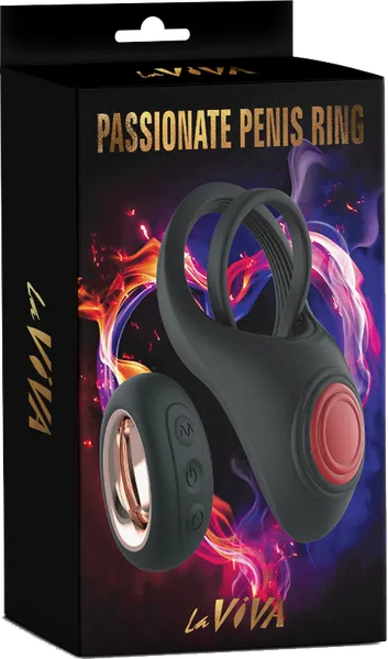 LaViva Passionate Penis Ring Remote Control Black Chisa Novelties Male Sex Toys