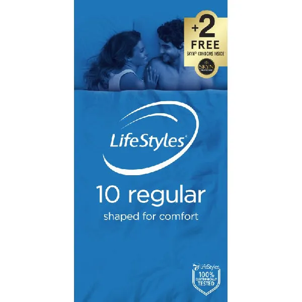 Lifestyles Vibrators Lifestyles Regular 10 Plus 2 Skyn Condoms