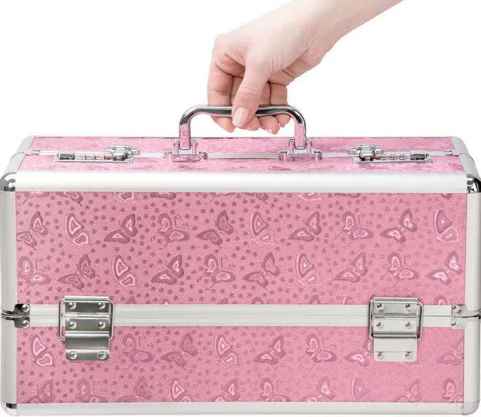 Lockable Large Vibrator Case Pink BMS Vibrators